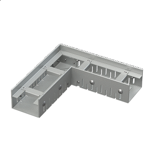 Drenážní žlab rohový 75&nbsp;mm nastavitelný, pozinkovaná ocel