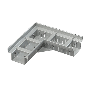 Drenážní žlab rohový 100&nbsp;mm nastavitelný, pozinkovaná ocel