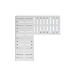 Rošt pro drenážní žlab rohový 100&nbsp;mm, nerez