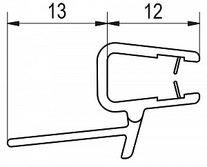 SanSwiss PUR Obloukové těsnění pro PU4 a PU4P s rádiusem 500 mm 51402.KD.P4.50