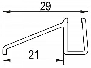 SanSwiss TOP-LINE, TOP-LINE S Vodorovné těsnění na 6 mm skla 51602.KD.180