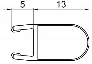 SanSwiss CADURA Svislé těsnění na 6 mm skla 52103.KD.2000