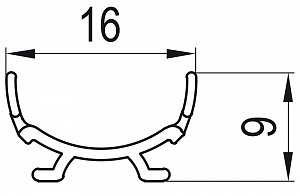 SanSwiss SOLINO Svislé těsnění pro 6 mm sklo 82206.KD