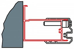 SanSwiss SWING-LINE, SWING-LINE F Profil k rozšíření dveří na straně madla nebo boční stěny ke zdi o 25 mm ACSL1.01.1948