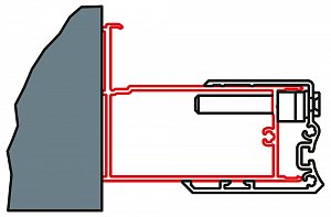 SanSwiss SWING-LINE, SWING-LINE F Profil k rozšíření dveří na straně pantů ke zdi o 25 mm ACSL2.01.SM1