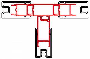 SanSwiss TOP-LINE, ECO-LINE Sada 4 profilů ke spojení dveří a bočních stěn u T-montáže TEO.04.1898