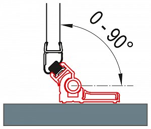 SanSwiss PUR Profil s magnetickým těsněním nastavitelný pod úhlem 0 až 90° WPM1.50.SM1